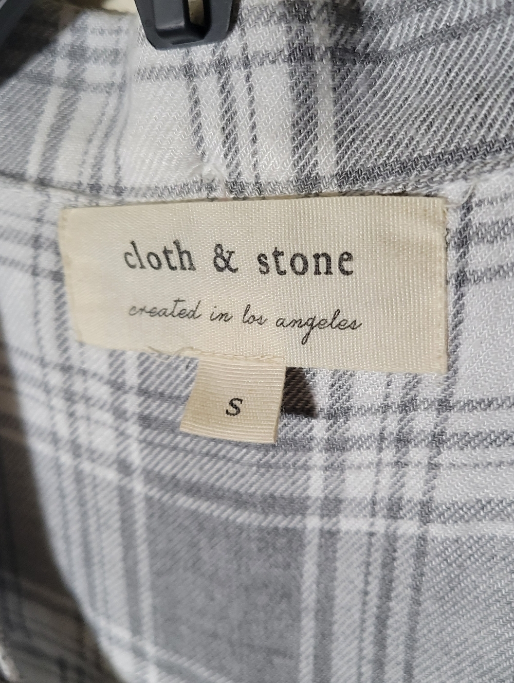 Cloth & Stone Anthropologie | Plaid Frayed Hem Button Down Shirt Preppy Edgy S - Picture 2 of 6